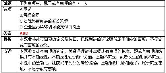 基础财务知识考题