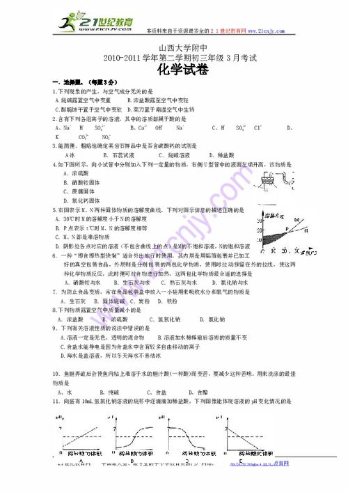 丹东市初三级的化学基础知识