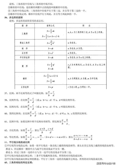 初中数学基础知识点总结