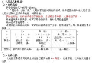 比和比例的基础知识