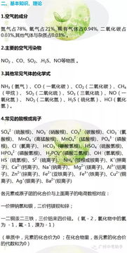 化学基础知识必备大全初中